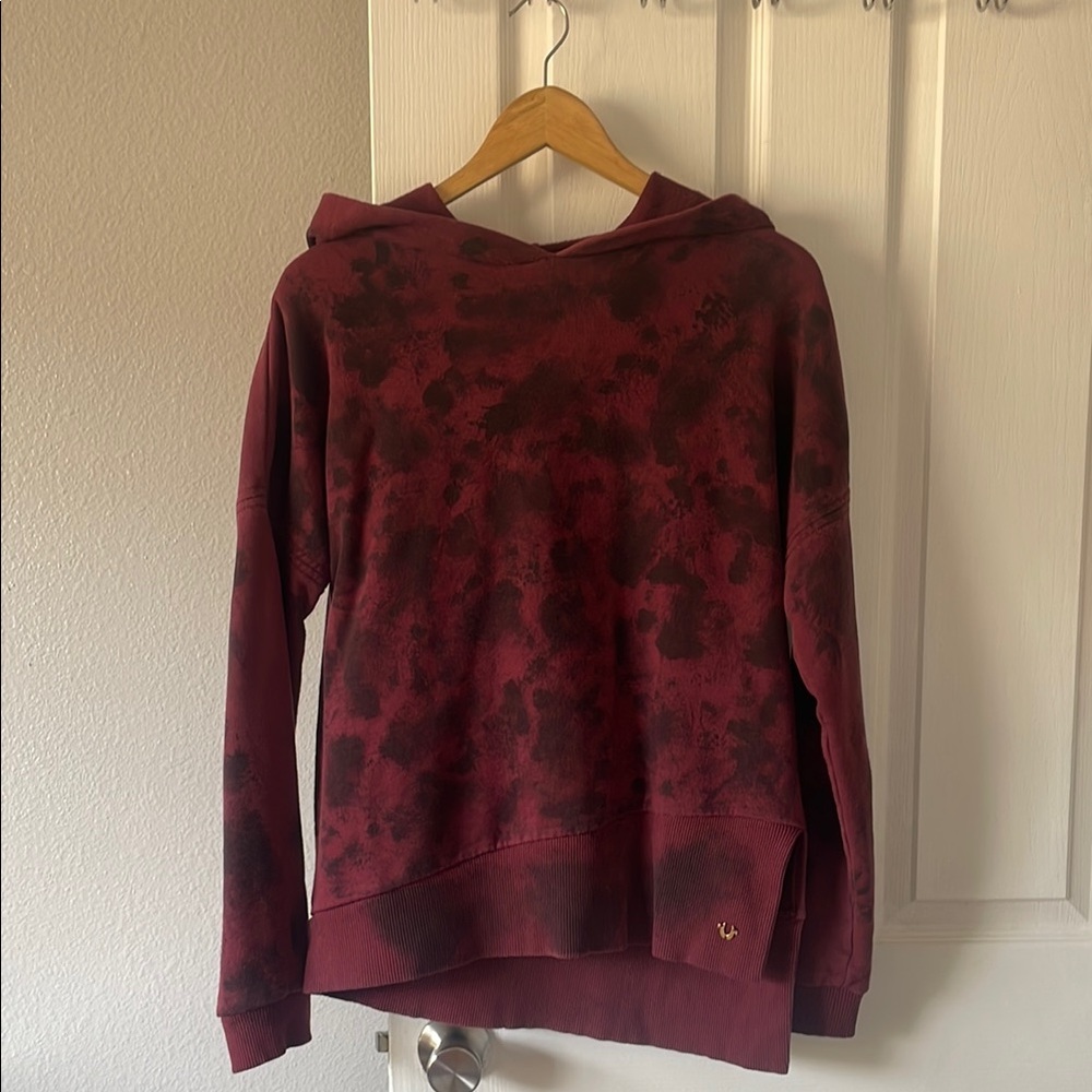 True Religion Red Long Sleeve Relaxed Sweatshirt